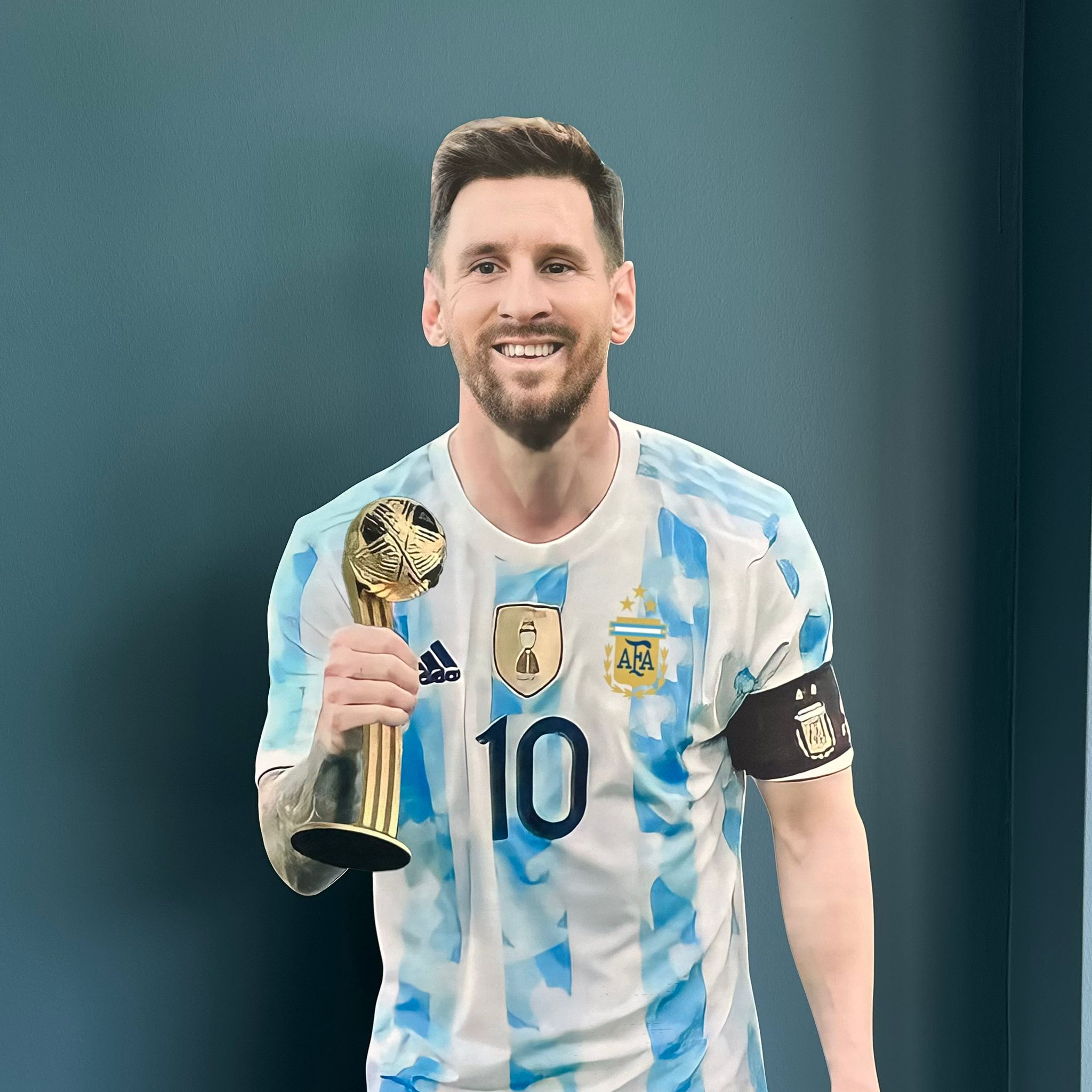 Lionel Messi Cardboard Cutout Model Golden Shoe Award Pose Messi Life Size Standee